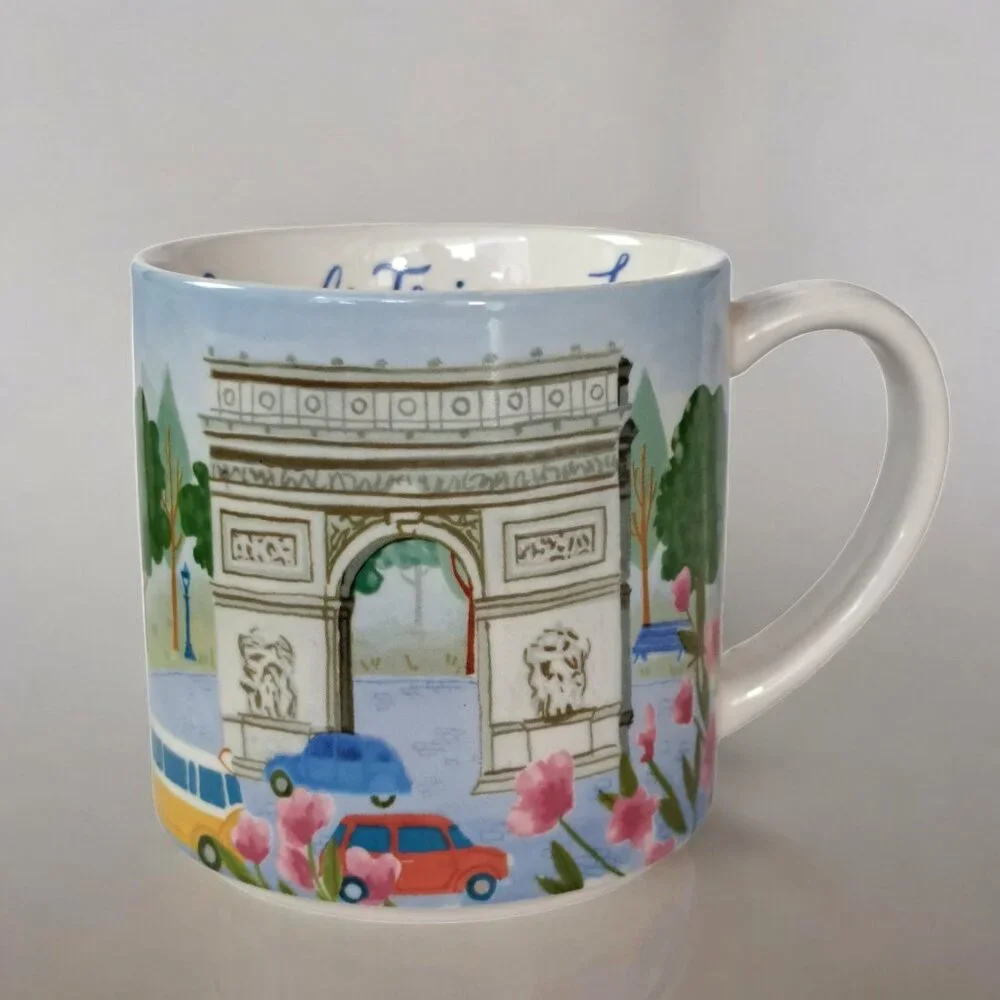 Sur La Table Mug Paris France Arc De Triomphe Cafe Bistro White